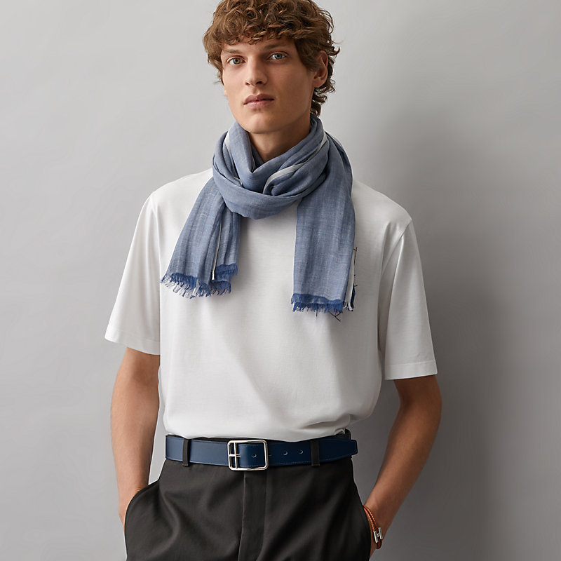 （トマト） エルメスHERMES ストールHロゴ NAOSHIMA直島 Naoshima scarf | Hermès Singapore
